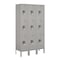 Salsbury Industries Wardrobe Locker, 36" W, 12" D, 66" H, (3) Wide, (9) Openings, Gray 63352GY-U - alternate 1